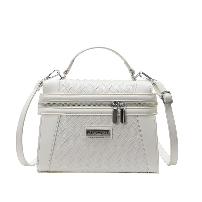 cross-border texture woven bag 2025 summer new handbag special-interest design shoulder bag retro women's cross-body bag Specification drawing