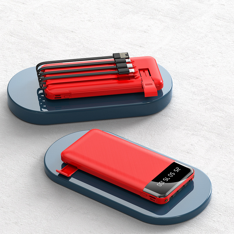 cross-border wholesale gifts with cable power bank 20000 ma large capacity convenient mobile power customized logo Item Picture