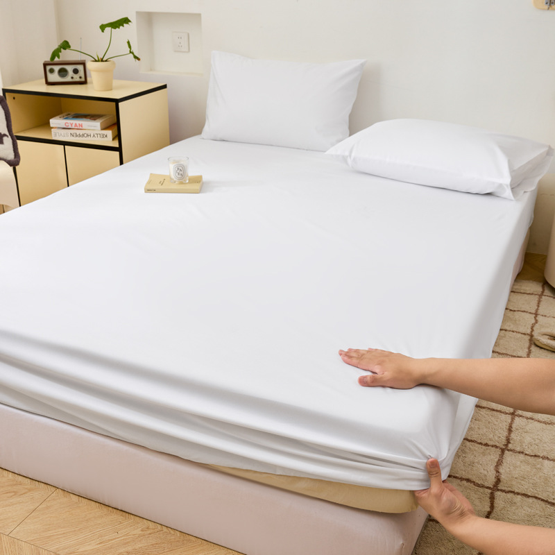 hotel white waterproof mattress protector bedspread one-piece urine-proof hotel mattress moisture-proof simmons fixed bed sheet protective cover Specification drawing