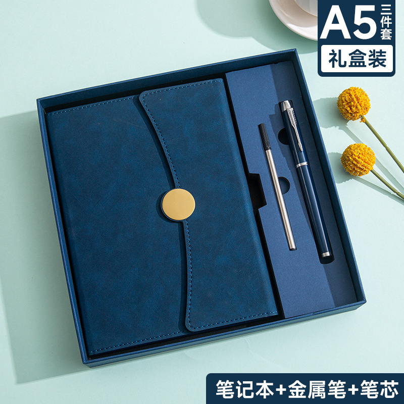 spot enterprise business gift a5 notebook gift set custom logo sticker core three fold conference notebook Application Scenario