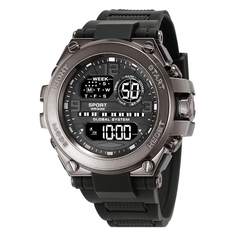 foreign trade wholesale electronic watch alarm outdoor sports timing luminous multi-functional men and women student electronic watch spot full figure