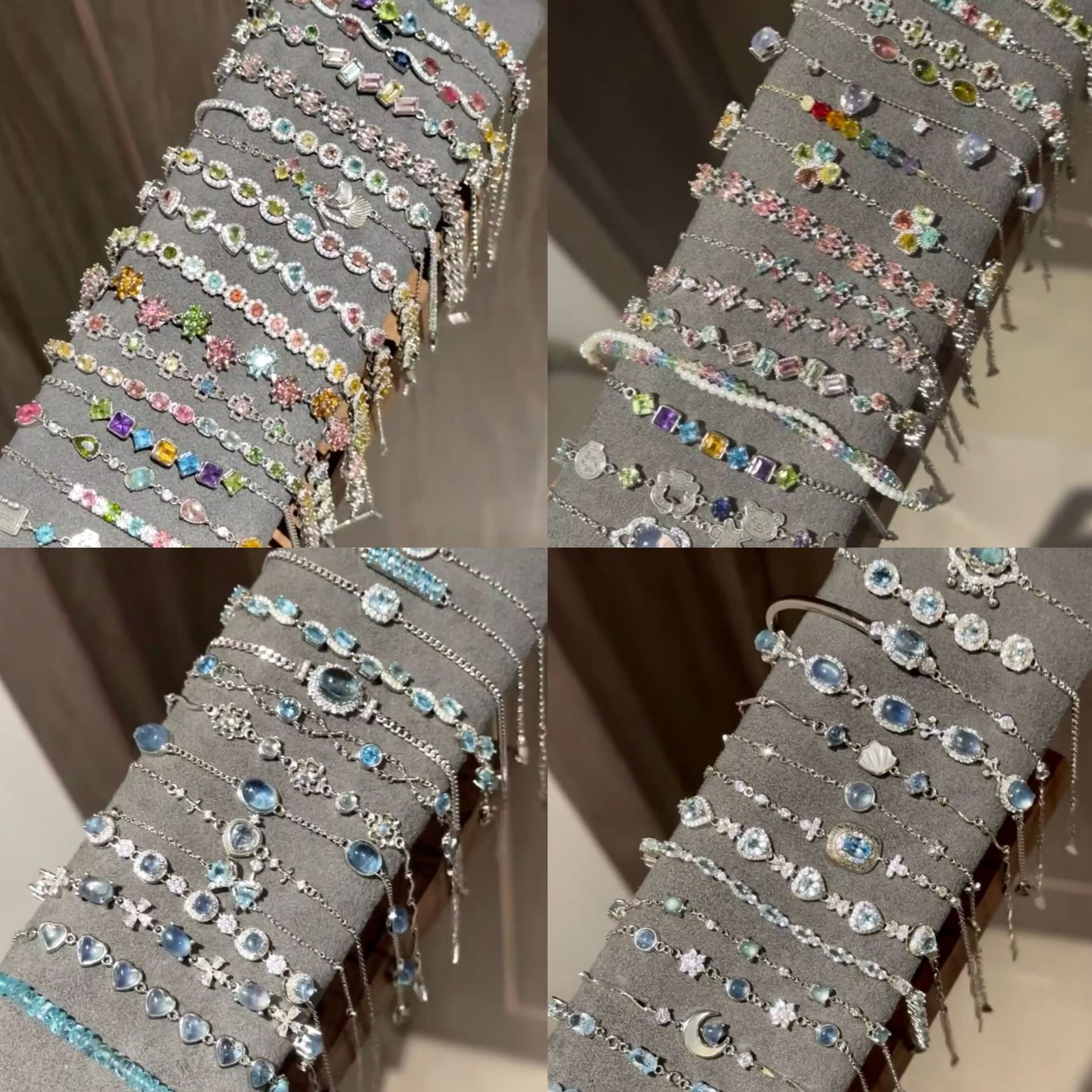 high-grade light luxury zircon four-petal flower bracelet women's fashion all-match cross-border bracelet chinese valentine's day jewelry yiwu accessories full figure