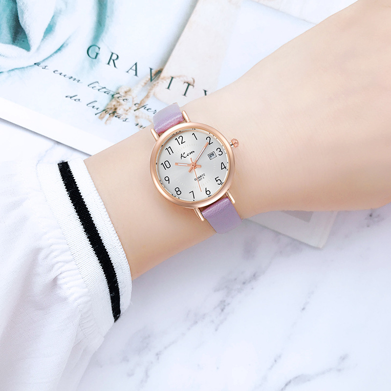 card puzzle student examination watch women's high school korean style fashion ins style digital junior high school student children waterproof watch full figure