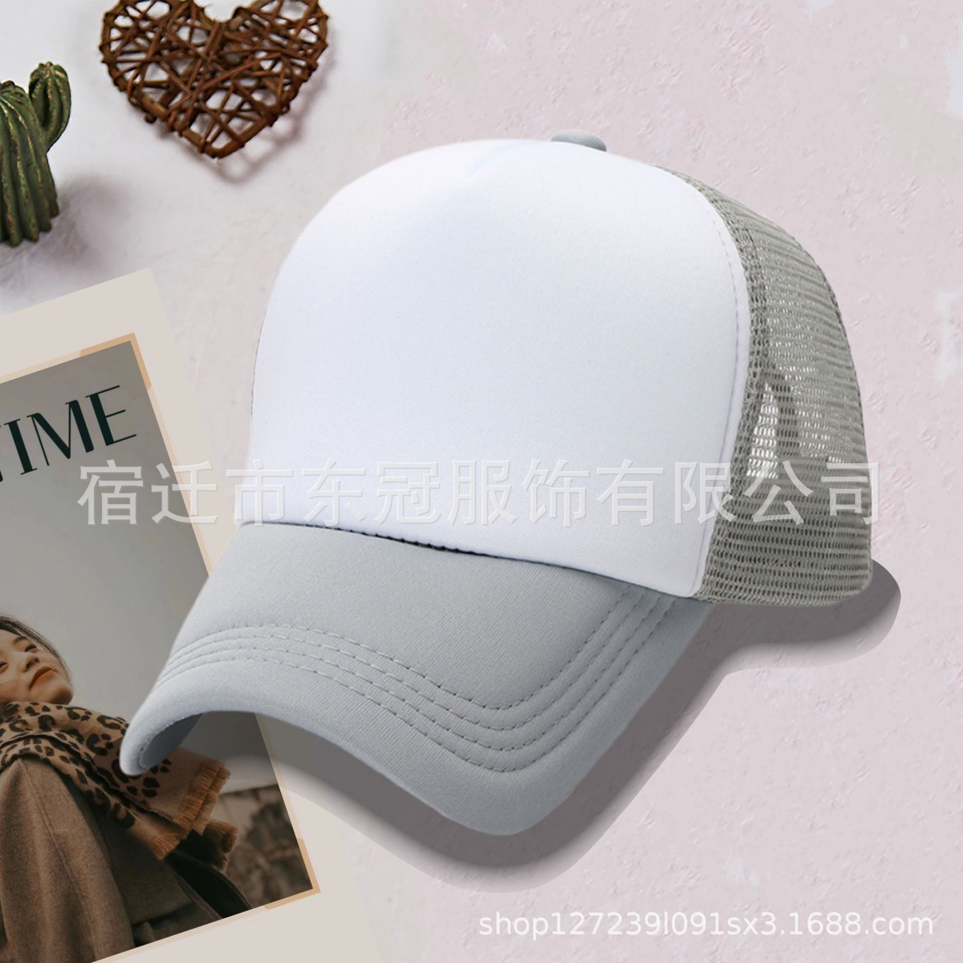 sponge mesh cap customized small batch printing embroidery outdoor traveling-cap advertising cap sun-proof breathable hat details Picture