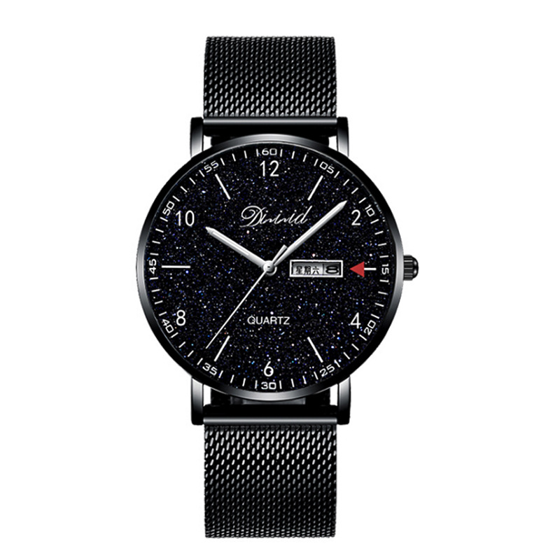 diz youth examination watch male student trendy non-mechanical watch junior high school students luminous waterproof quartz watch Item Picture
