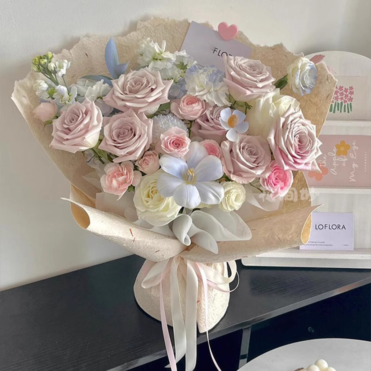 preserved fresh flower manta rose niche high sense simulation soap flower valentine's day birthday gift bouquet for girlfriend details Picture