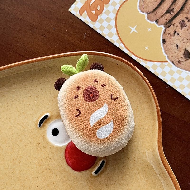 cloth cartoon food diy plush doll pendant all-match keychain hamburger ornaments pendant small gifts wholesale details Picture