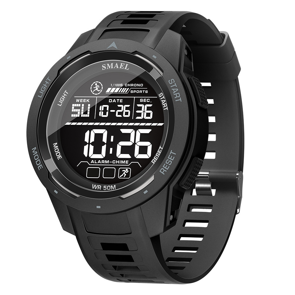 smael new neutral electronic watch led luminous digital display outdoor sports good-looking waterproof multifunctional watch Item Picture