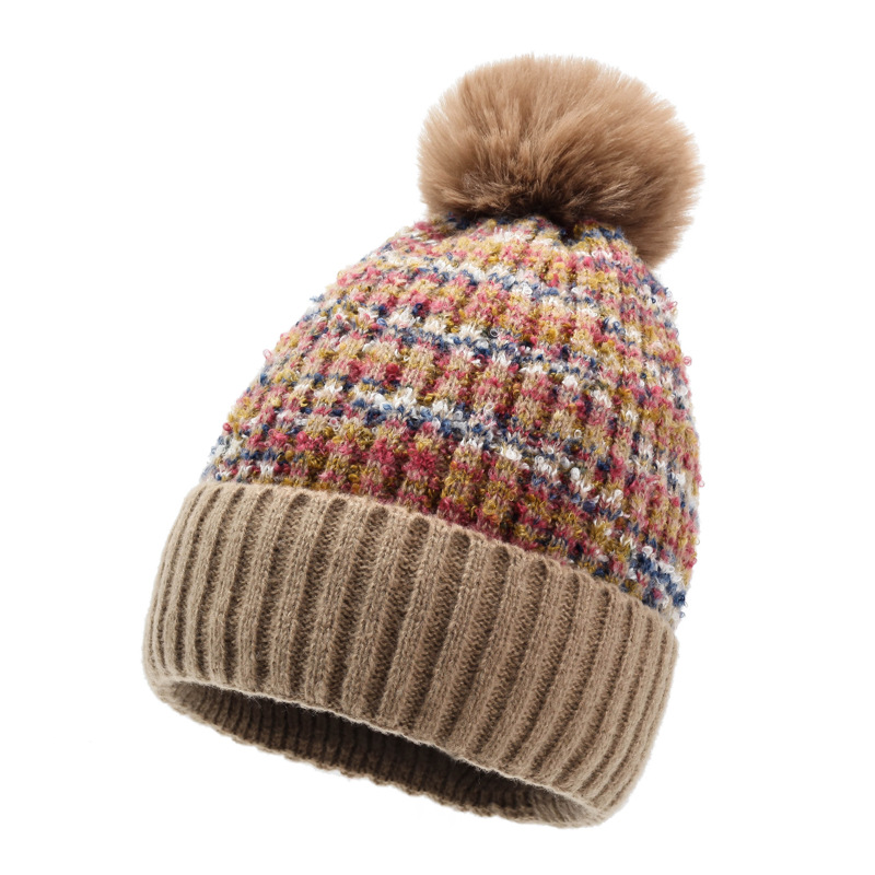 winter warm hat women's new fashion velvet padded thickened knitted hat all-match cold-resistant ladies woolen cap wholesale Application Scenario