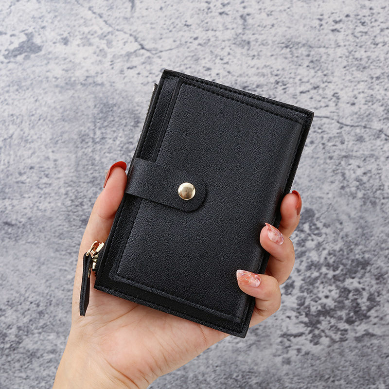 new wallet women's korean-style student coin purse lightweight portable mini version multi-card-slot card holder small zip wallet Specification drawing