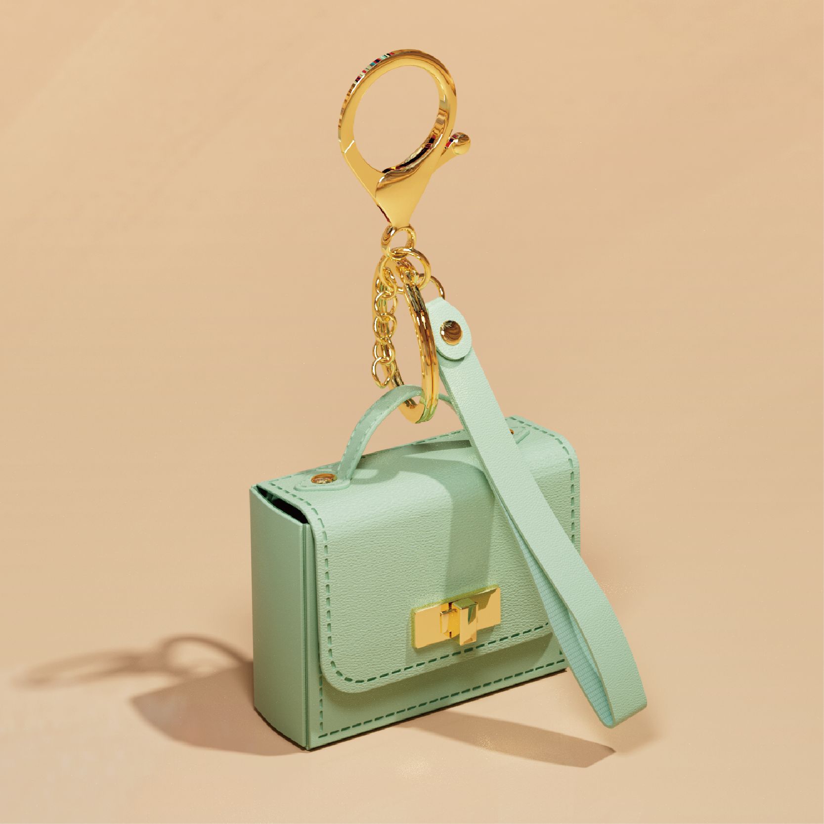 mini small bag keychain pu leather rope handle coin purse accessories pendant cell phone bag jewelry hang decorations gift details Picture