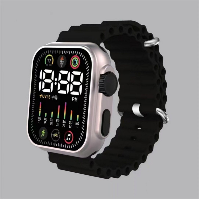 new led electronic watch o7 ocean with net red fashion numbers sports student led electronic watch full figure