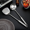 non-magnetic spatula stainless steel kitchenware hollow handle ladel sanding matte high-end thickened shovel spatula oil control Specification drawing