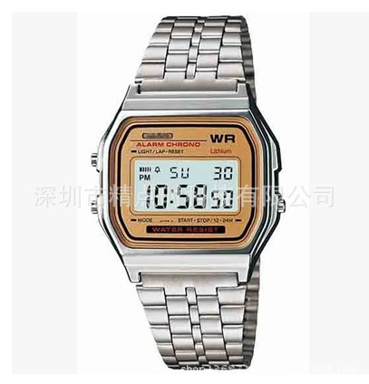 popular retro led digital display timing multi-function sports student electronic watch acrylic mirror 159wa/91 full figure