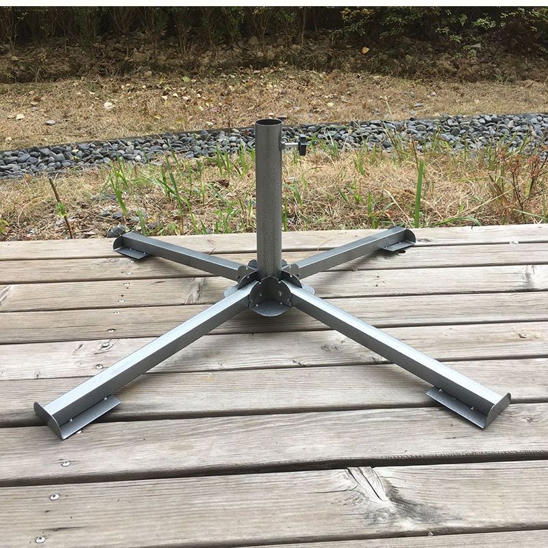 outdoor beach umbrella umbrella stall square fishing sunshade cross base four-leg bracket folding Item Picture