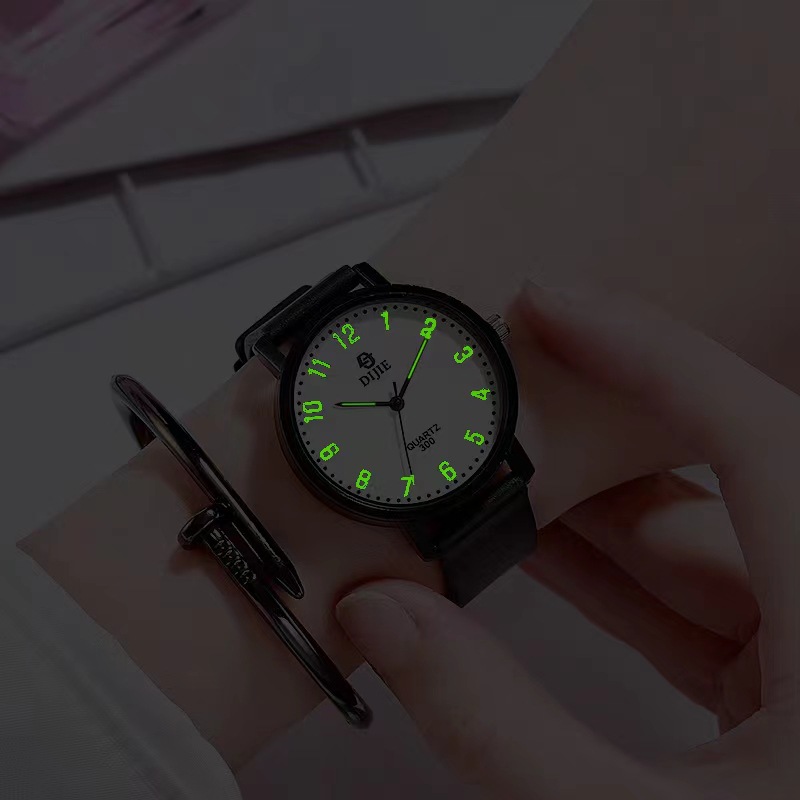 men's and women's junior high school student civil servant high school entrance examination quartz watch simple niche ins luminous watch Item Picture