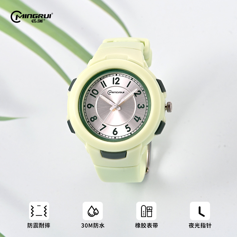 famory student fashion waterproof boys quartz watch sports trend pointer watch mute examination exclusive junior high school students details Picture
