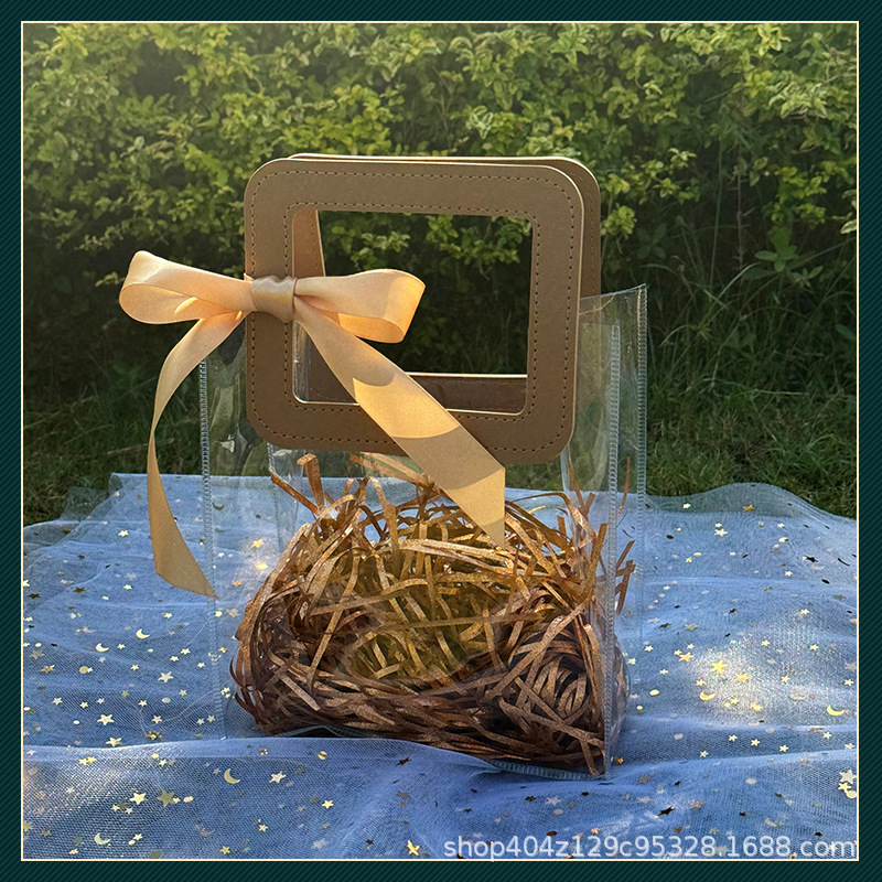 school season teacher's day transparent gift bag handbag wedding bridesmaid hand gift bag packaging birthday gift box full figure