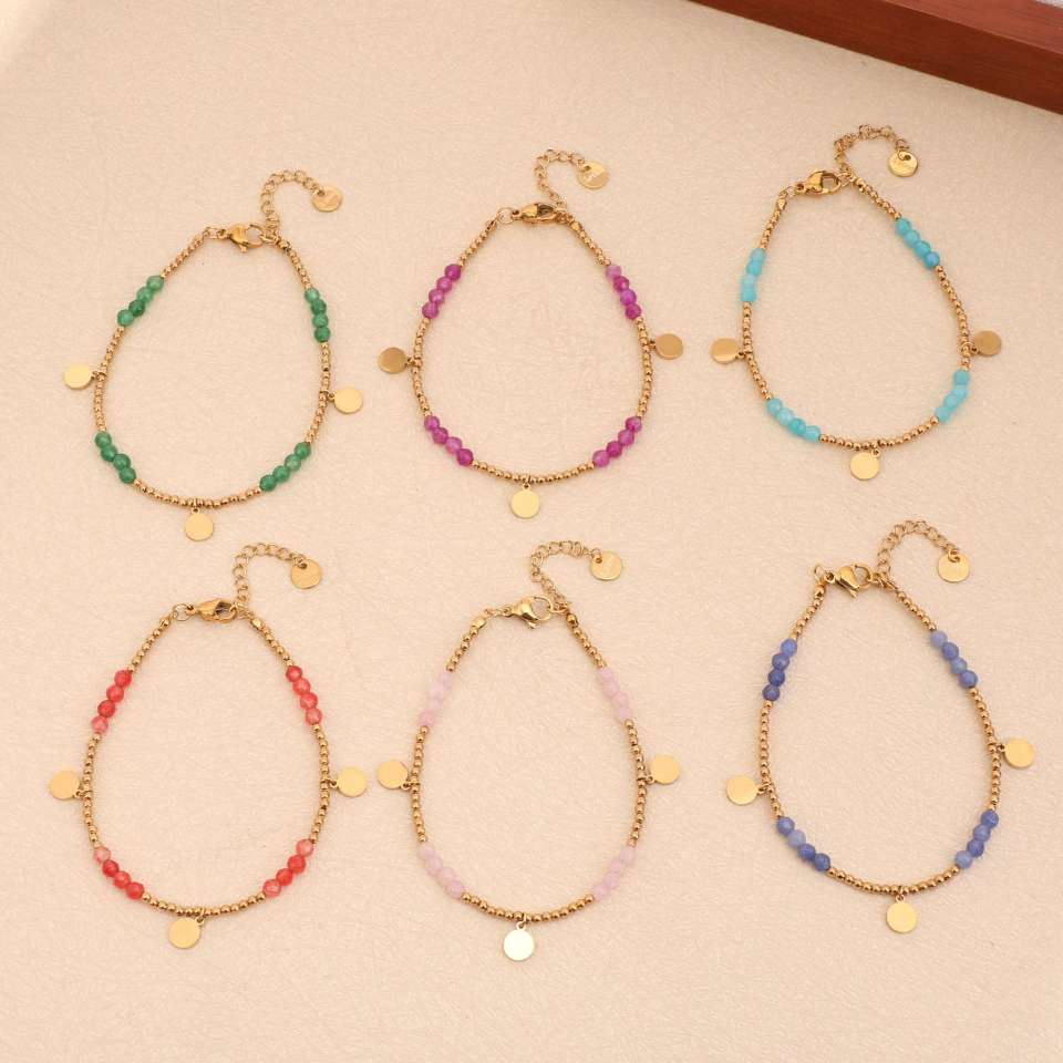 情侣水晶不锈钢手链手串手饰时尚饰品男女款简约手链情侣款手链手串手饰品搭配潮流款