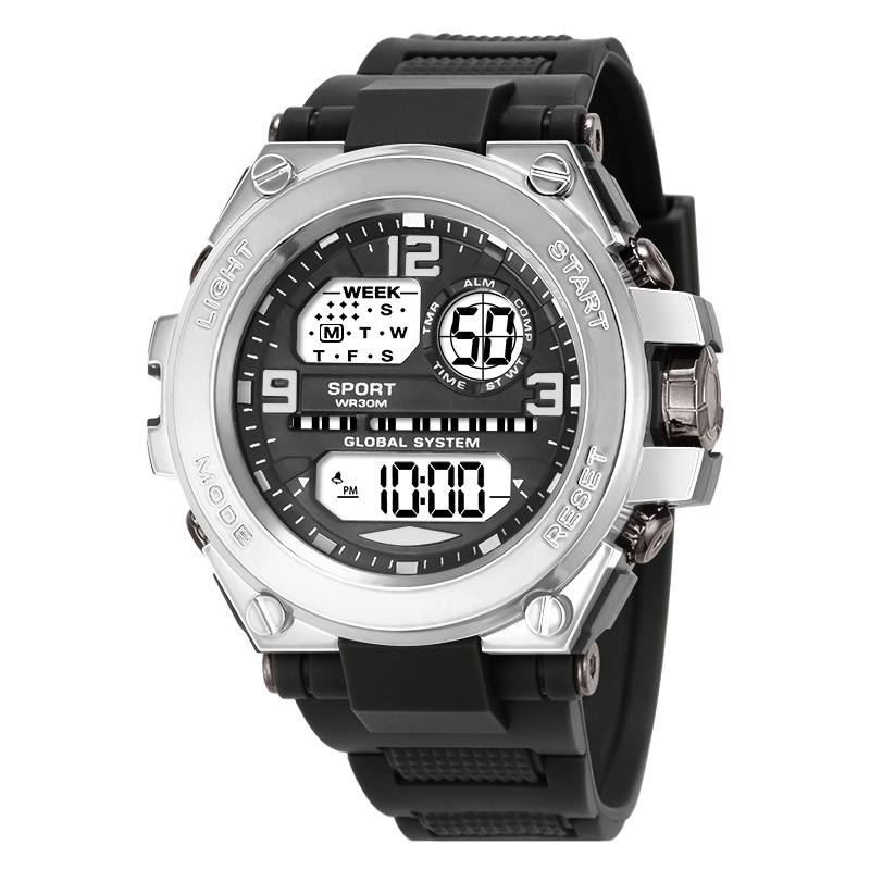 foreign trade wholesale electronic watch alarm outdoor sports timing luminous multi-functional men and women student electronic watch spot Specification drawing