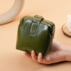 original handmade cosmetic bag real soft leather niche high sense clutch crafts retro buggy bag travel women's pouch Item Picture