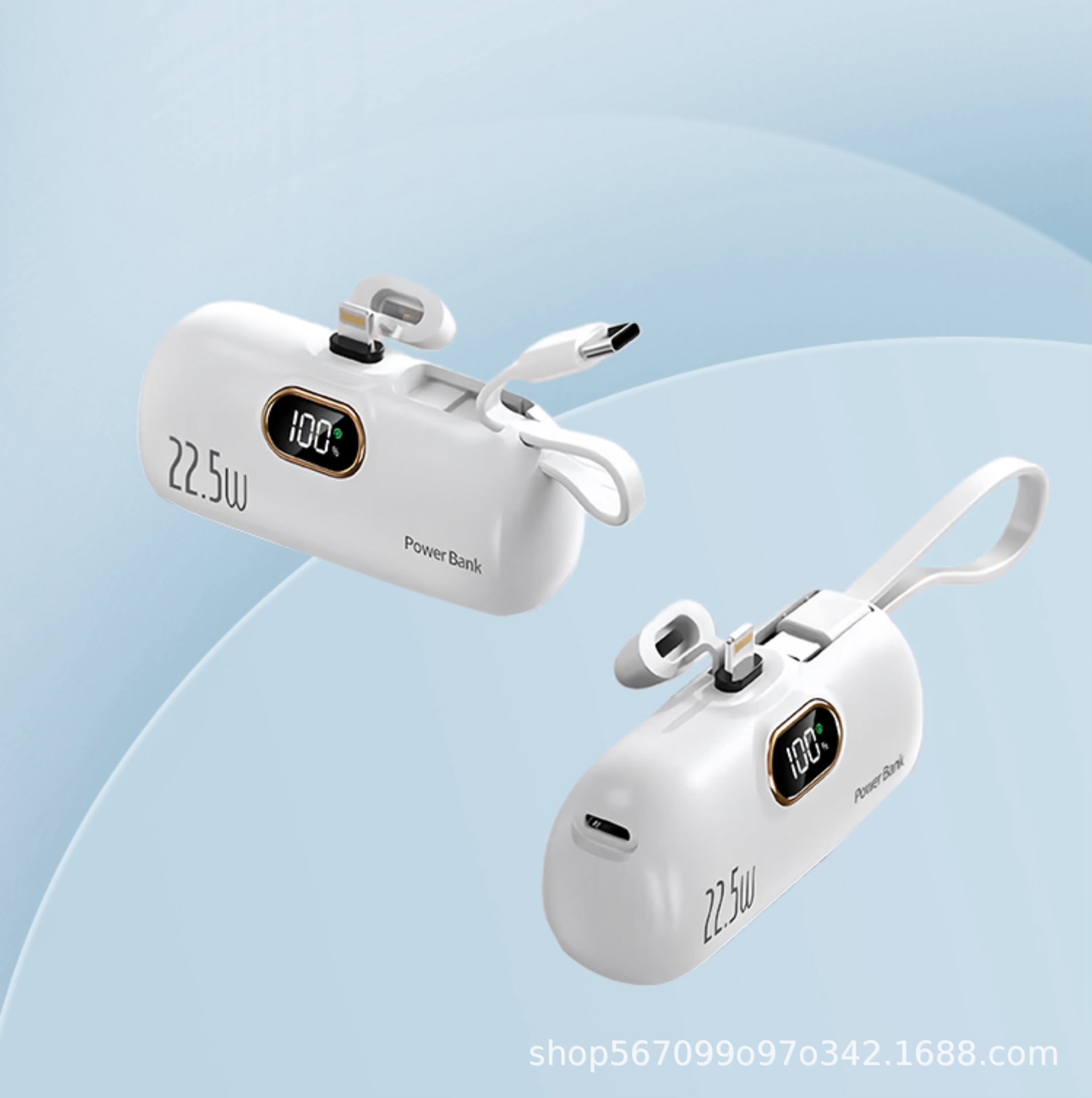 cross-border pocket capsule power bank power bank 5000mah mini compact aircraft carrying power bank Item Picture