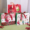 christmas gift bag new year red packaging bag christmas eve candy handbag paper bag with ribbon wholesale discount Specification drawing