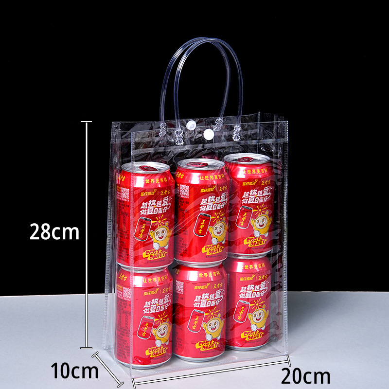 pvc transparent handbag custom printed logo hand gift high sense wedding candy gift hand bag custom details Picture