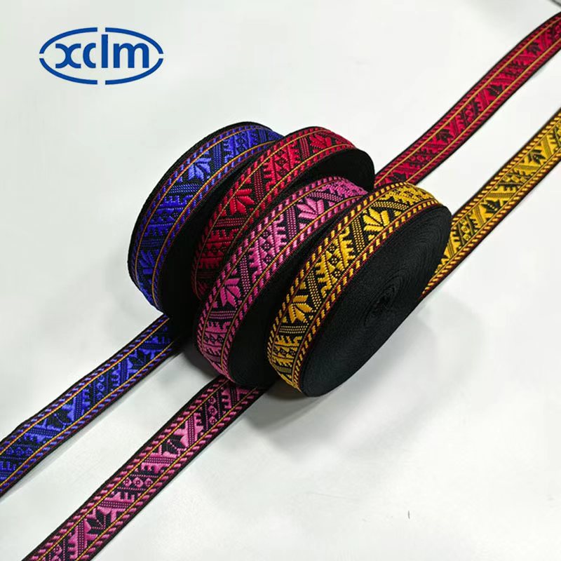 2.5cm ethnic jacquard lace embroidered webbing, elastic accessories for ethnic minority Miao decorative clothing diy handicraft Application Scenario