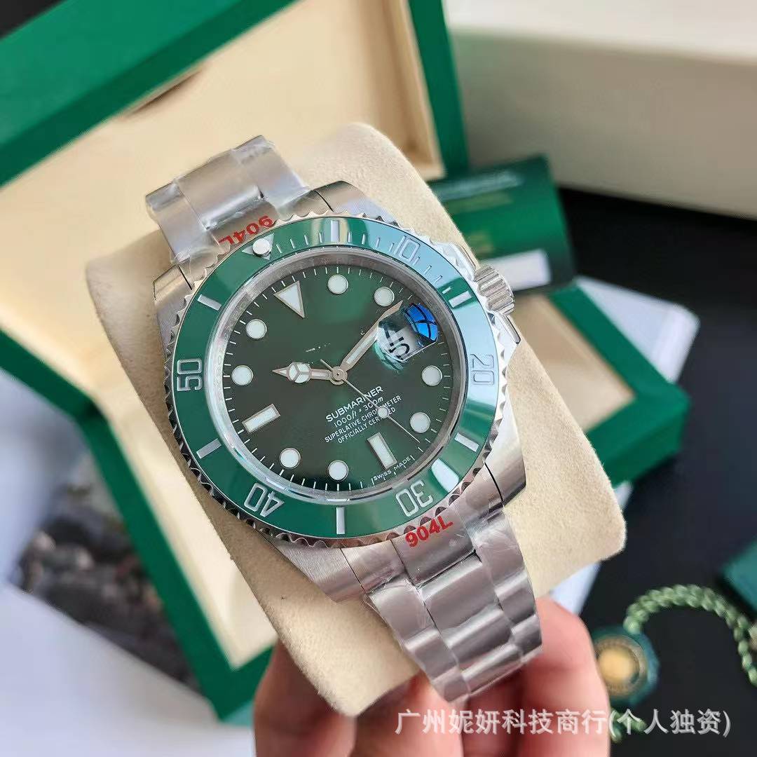 vs stalker c factory green submariner watch black water ghost men's business automatic mechanical watch luminous waterproof watch details Picture
