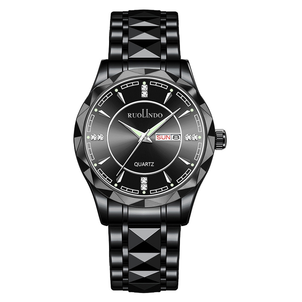 new arrival hot sale luminous waterproof watch men's high-grade wholesale double calendar simple steel belt quartz men's watch Application Scenario