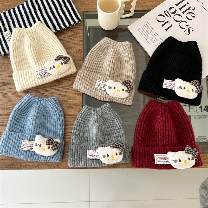 儿童帽子男童女童秋冬保暖防风针织帽户外可爱百搭洋气套头帽