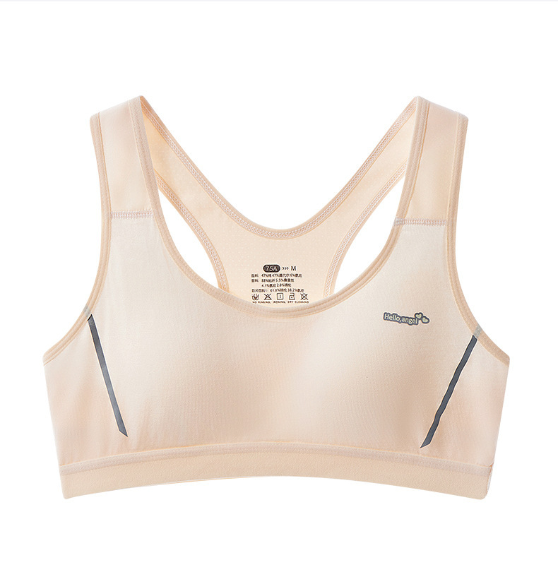 [sports style] girl bra middle school students student puberty growth period underwear shockproof women's vest 2528 details Picture