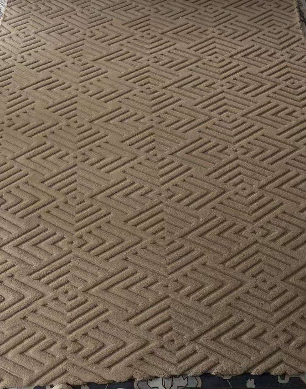 纯色条纹格地毯厂家直销批发1