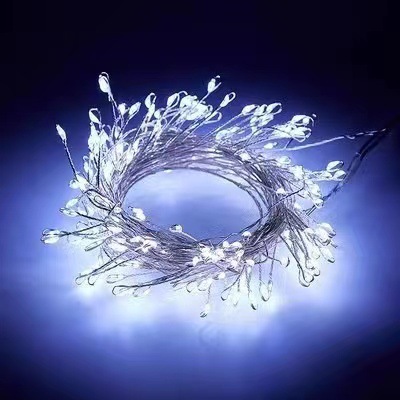 cross-border led firecracker copper wire lighting chain green wire centipede feet remote control christmas tree lamp decorative atmosphere small colored light string full figure