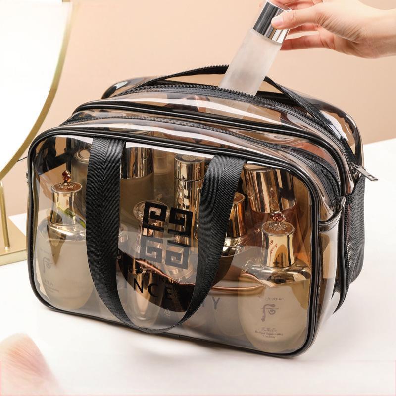 cosmetic bag wash bag large thickened double layer dry wet separation portable travel beach swimming pool toiletries storage bag Item Picture