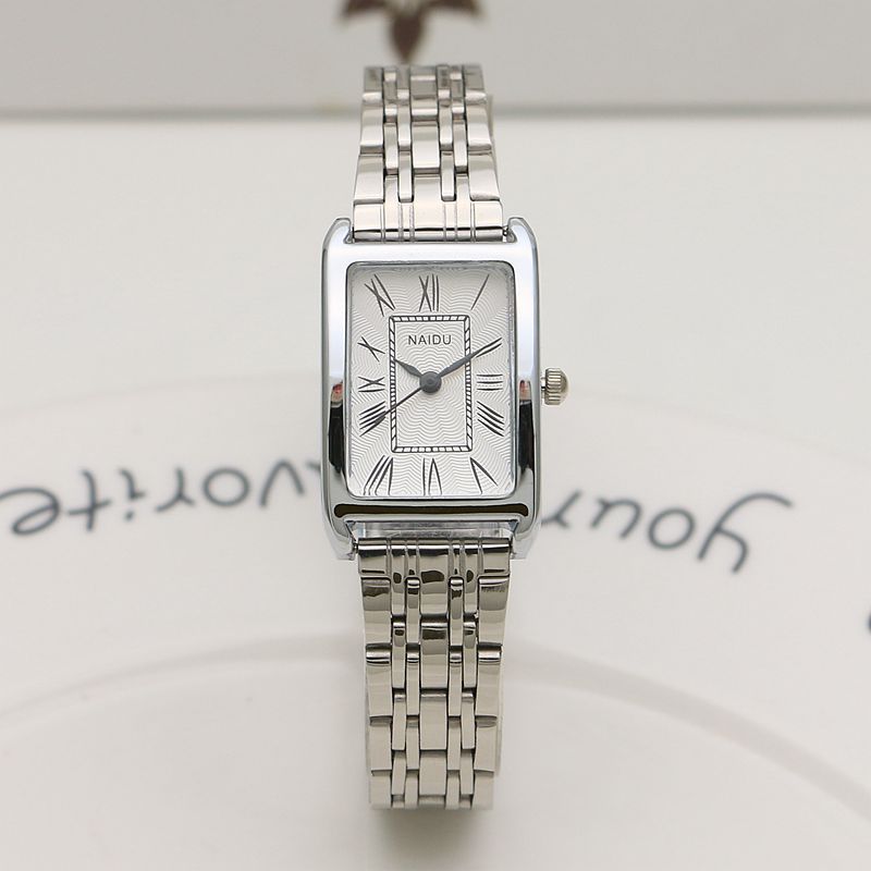 literary style student small rectangular steel strap quartz watch stainless steel strap fashion girl watch mori style square watch Specification drawing