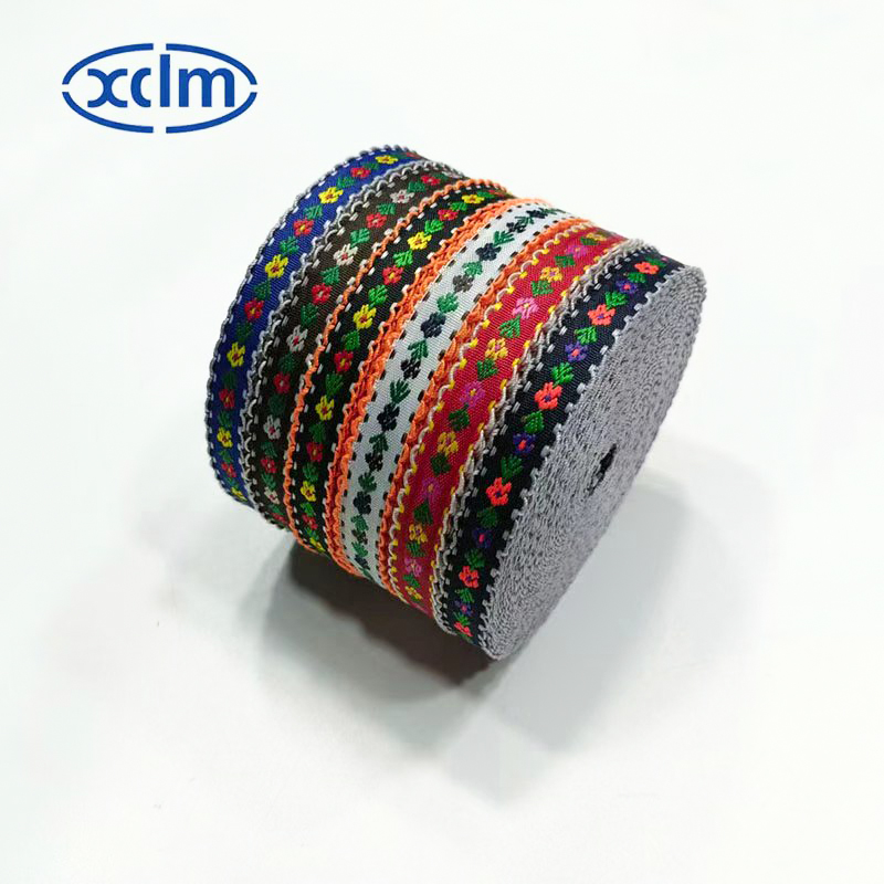 1.4cm pure cotton embroidered flower ethnic woven tape hand-decorated pastoral jacquard lace diy accessory