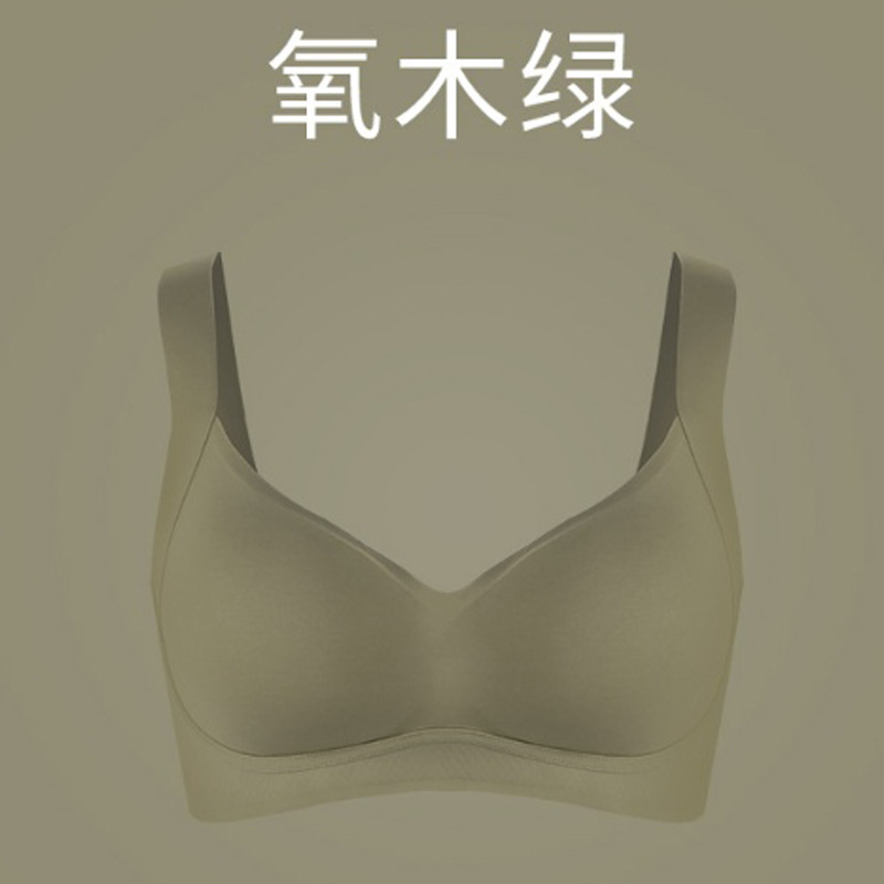 high-end french entry lux latex underwear without steel ring adjustment push up women's bra set one piece details Picture