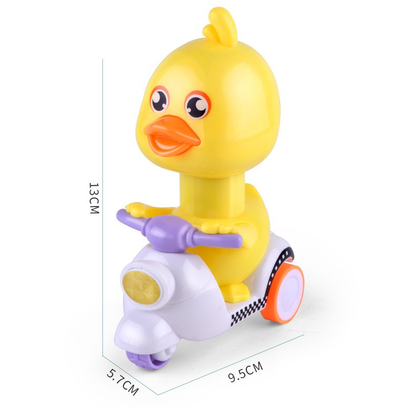 push-type small yellow duck toy children pull back car boys motorcycle car baby inertia car children mini full figure