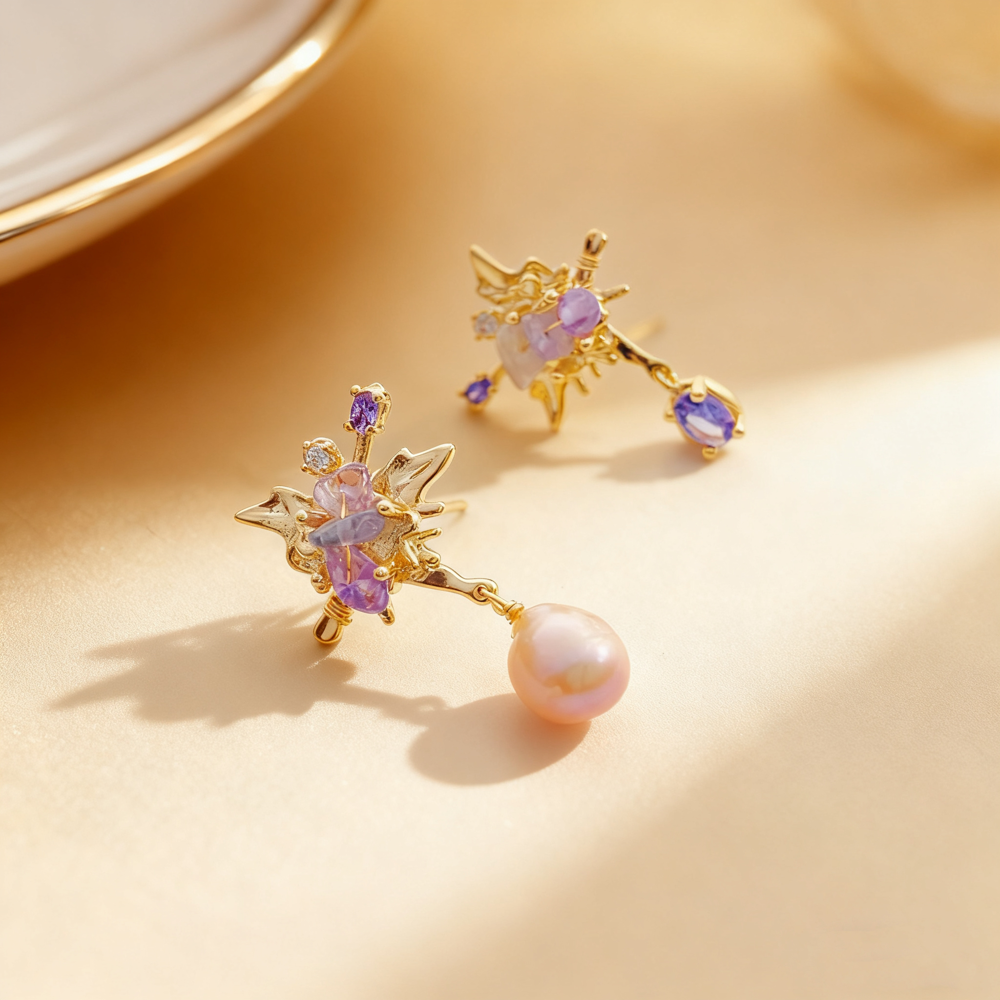 Long and elegant earrings, ear thread, silver stud earrings, women's fashionable earrings, women's accessories, long and fashionable stud earrings for women details Picture