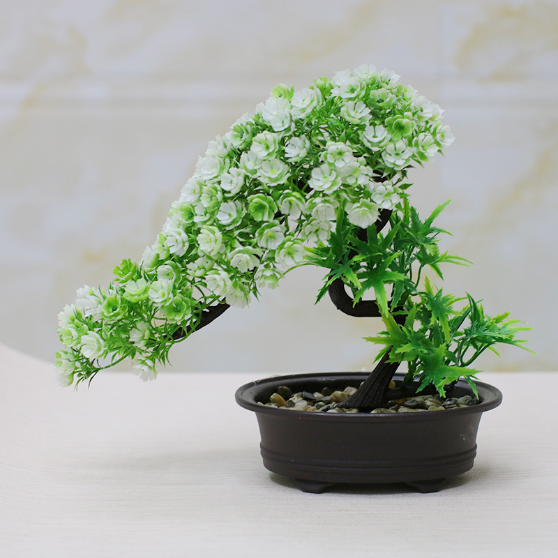 artificial pine home indoor green plant decoration artificial flower potting decoration fake trees big welcome pine plastic bonsai Item Picture