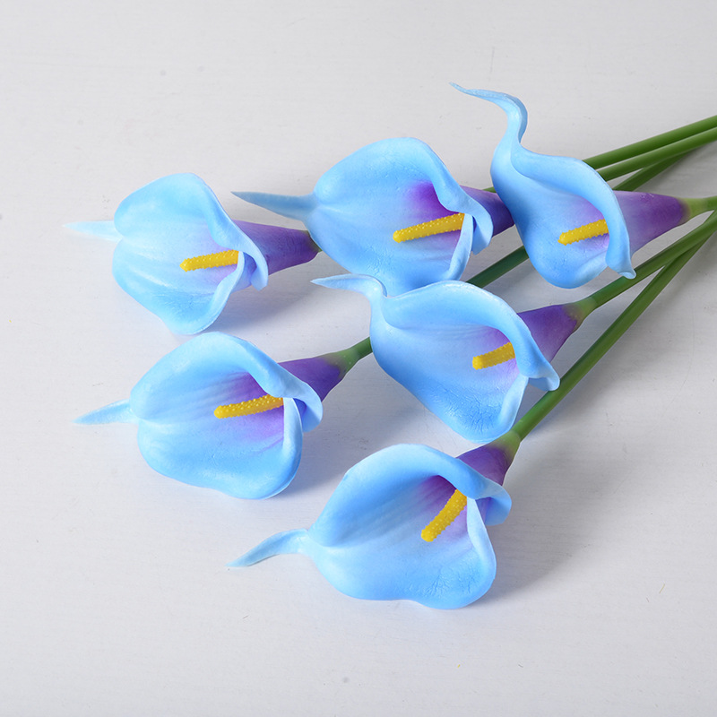simulation pu mini common calla wedding photography layout home decoration handle flower fake flowers details Picture