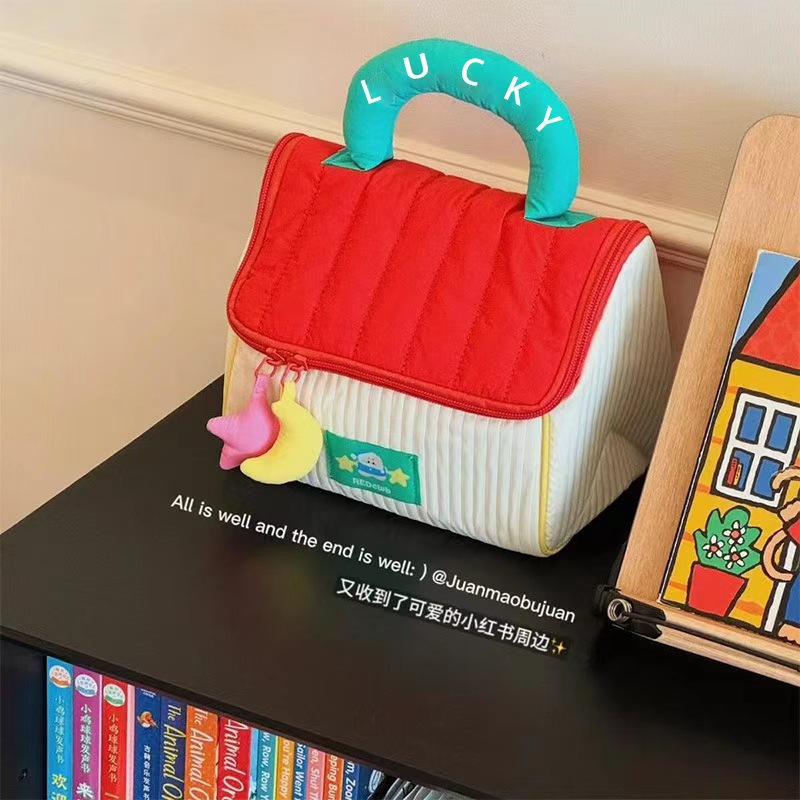 cute house cosmetic bag women's large capacity 2025 new portable travel toiletries portable partition buggy bag details Picture
