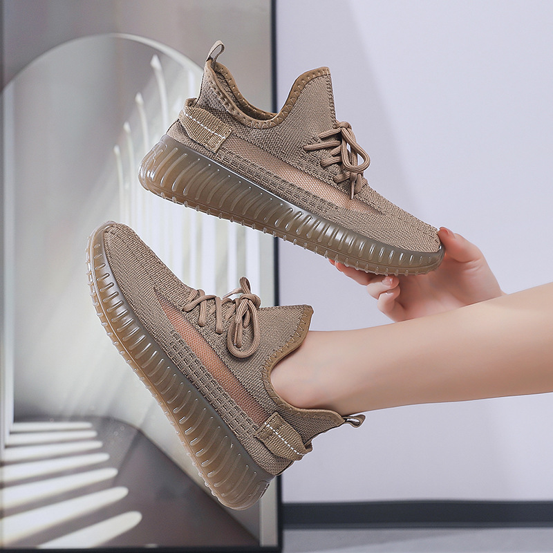 coconut shoes women's 2024 new flying woven shoes gel shoes korean style breathable comfortable student casual sneakers running shoes Application Scenario