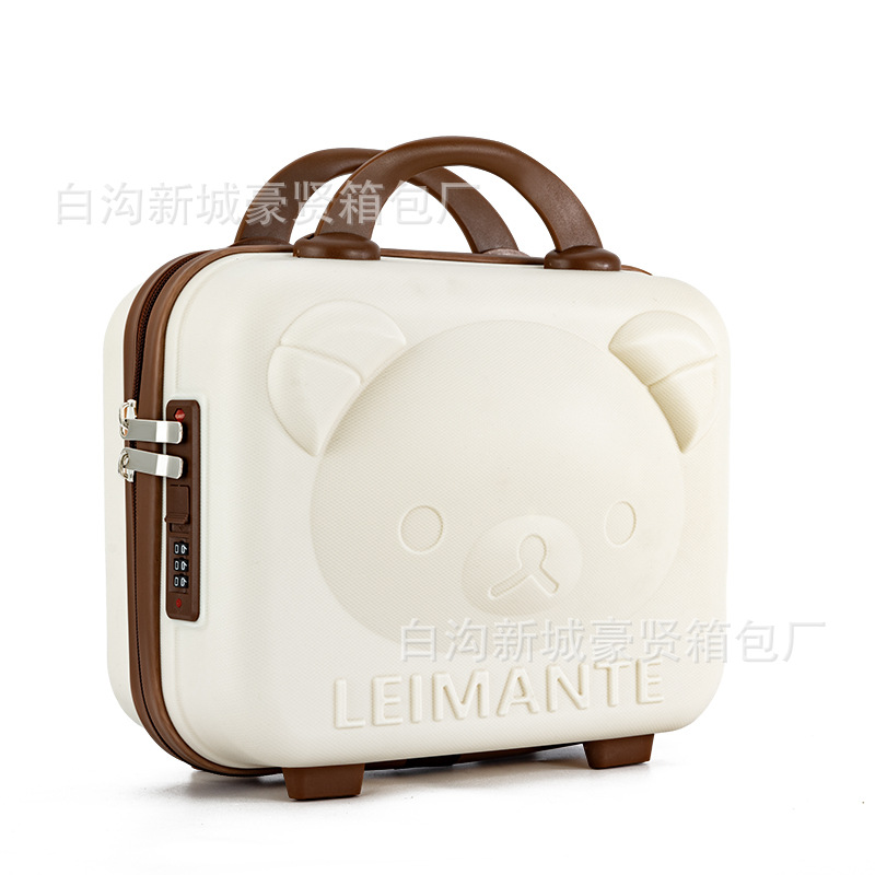 bear cosmetic case pp luggage wedding gift storage 14-inch cartoon mini suitcase gift suitcase Item Picture