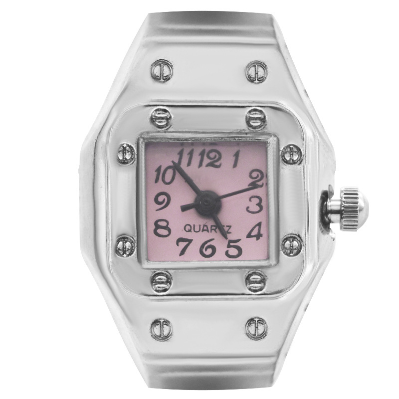 aliexpress foreign trade simple fashion punk watch ring versatile niche couple ring watch mini clock creative Application Scenario