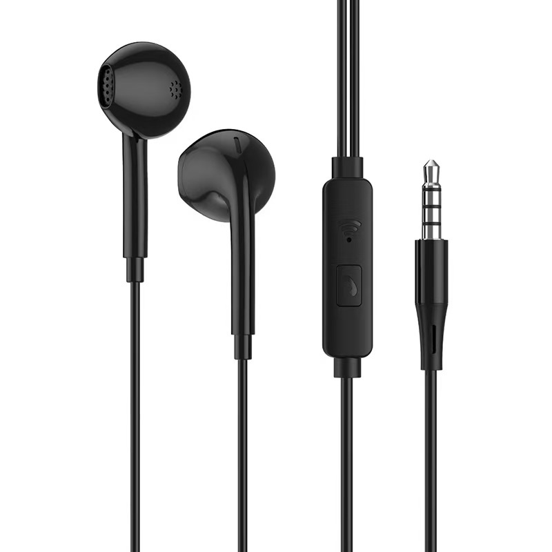 3.5 round hole wired headset type-c semi-in-ear hd call mobile phone belt lightning headset factory wholesale details Picture