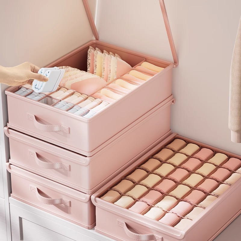 underwear storage box panty socks bra three-in-one storage organization artifact household wardrobe drawer buggy bag full figure