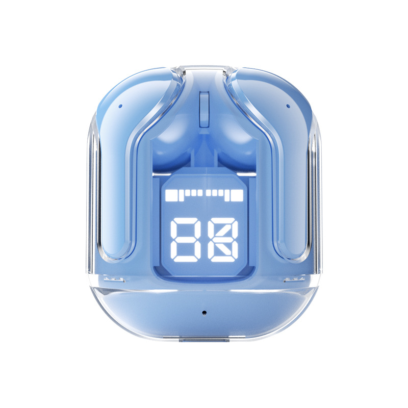 foreign trade exclusive bluetooth headset xt16 transparent digital display warehouse high sound quality long endurance wireless headset tws cross-border hot full figure